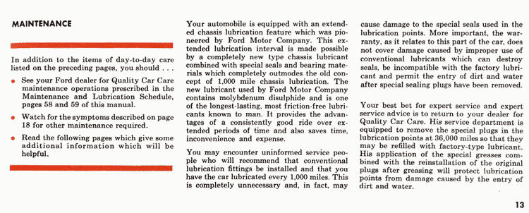 1964 Ford Fairlane Owners Manual Page 24